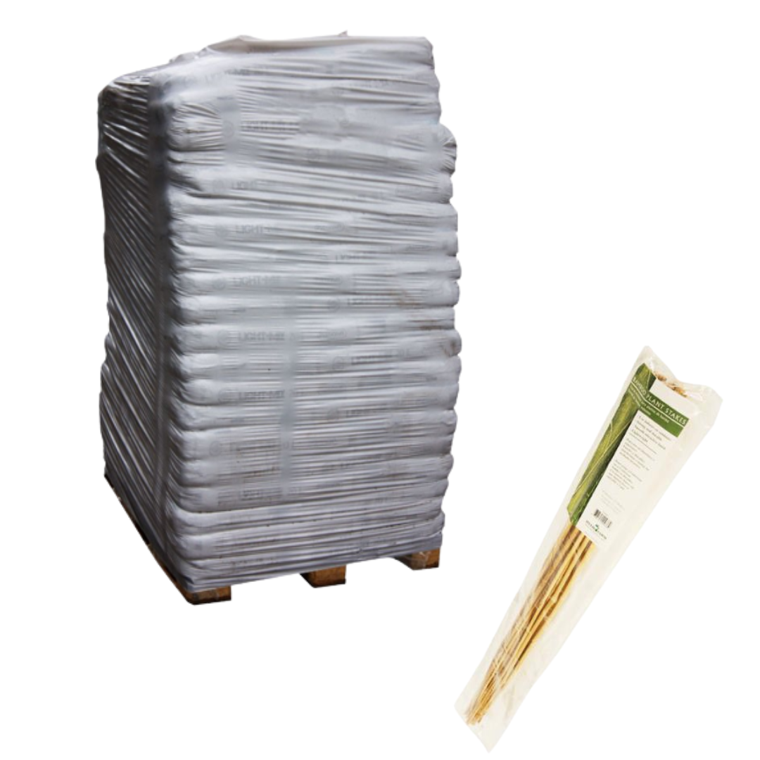 GROW!T 8' 25 Pcs Natural Bamboo Stake (Pallet of 40)