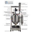 Across International 100L Dual Jacketed 316L Grade Stainless Steel Filter Reactor