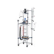 Across International 100L Dual Jacketed Glass Reactor