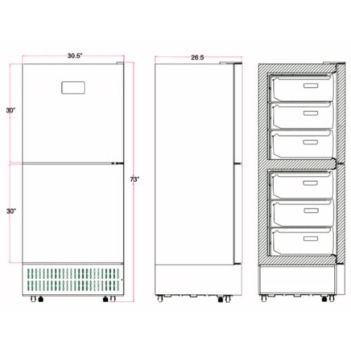 Across International 110V DeepFreeze 16 Cu Ft Upright Freezer