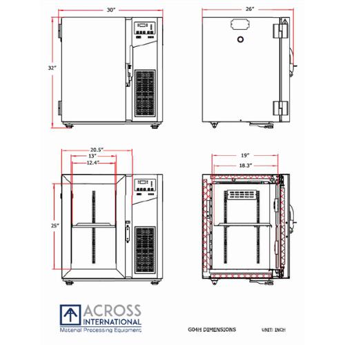 Across International 110V RapidChill 4 Cu Ft Stackable Ultra low Freezer