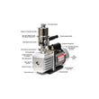 Across International EasyVac 7 CFM Vacuum Pump With Oil Mist Filter