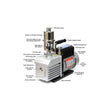 Across International EasyVac 9 CFM 2 Stage Vacuum Pump With Mist Filter
