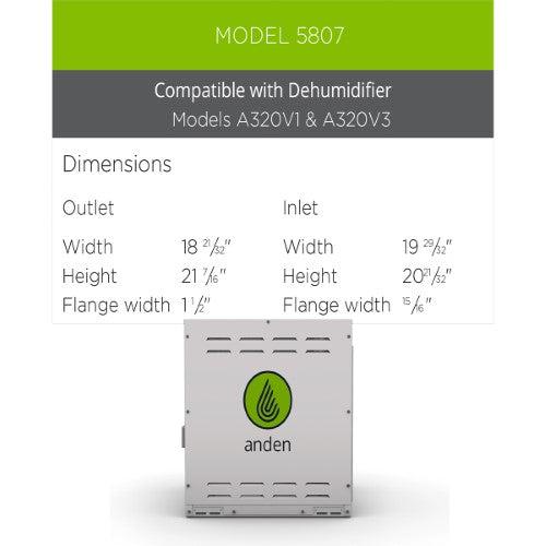 Anden A320V1 & A320V3 Model Dehumidifier Duct Kit