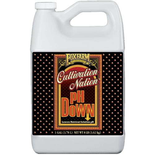 FoxFarm 1 Gallon Cultivation Nation pH DOWN Nutrient Solution (Case of 12)