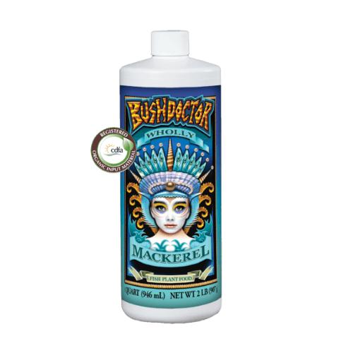 FoxFarm 1 Quart Bush Doctor Wholly Mackerel Fish Fertilizer (Case of 36)