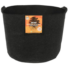 Gro Pro 15 Gallon Black Essential Round Fabric Pot With Handles (Case of 96)