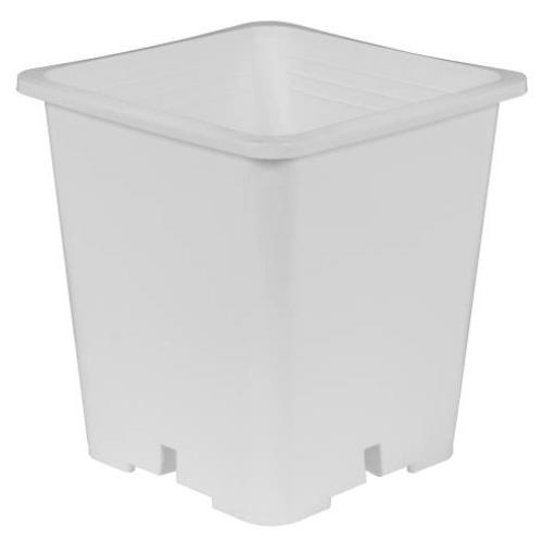 Gro Pro 9 Inch x 9 Inch x 10.5 Inch Premium White Square Pot (Case of 100)