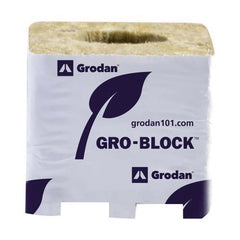 Grodan 3" x 3" x 2.5" Improved 4 Block WITH Hole (Pallet of 6528)