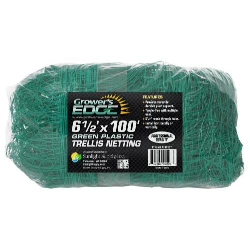 Grower's Edge 6.5 Ft x 100 Ft Green Trellis Netting (Case of 8)