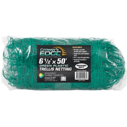 Grower's Edge 6.5 Ft x 50 Ft Green Trellis Netting (Case of 15)