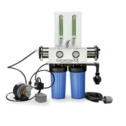 GrowoniX EX1000-FBX-DLX-KDF Flow Box Deluxe High Flow Reverse Osmosis System With KDF Premium Carbon Filter