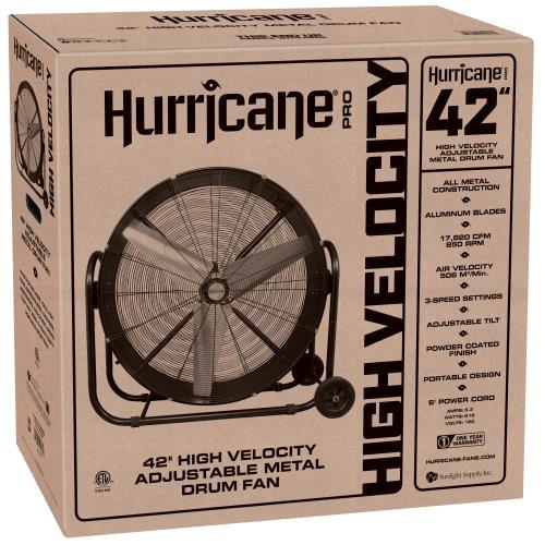 Hurricane 42 Inch Pro Heavy Duty Adjustable Tilt Drum Fan