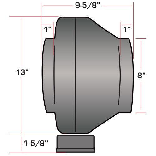 Hurricane 8 Inch 745 CFM Inline Fan (Case of 5)