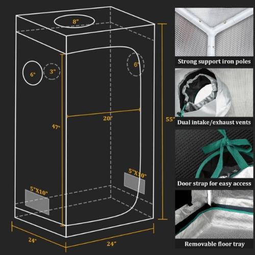 Mars Hydro TS-600 LED Grow Light And 2' x 2' Grow Tent Kit