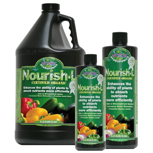Microbe Life Hydroponics 1 Quart Nourish-L (Certified Organic) Nutrient (Case of 12)