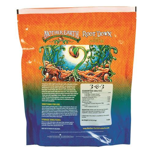 Mother Earth 4.4 Lbs Root Down Plant Starter Mix 3-6-3 (Bundle of 36)
