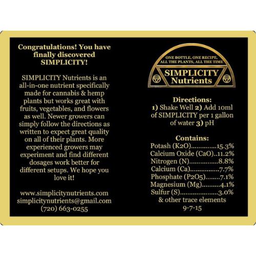 Simplicity 32 Oz Nutrients (Bundle of 10)