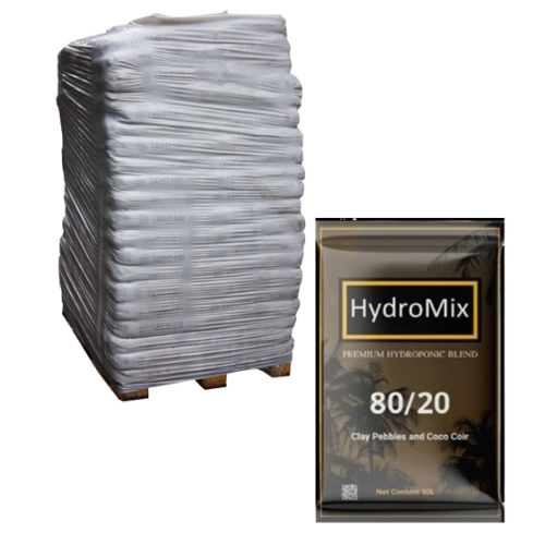 GroEzy HydroMix 80/20 Coco Coir & Clay Pebbles 50L Bag (Pallet of 65)