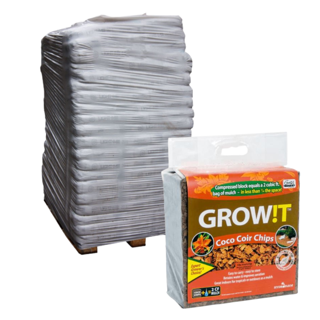 GROW!T Block Organic Coco Coir Chip (Pallet of 192)