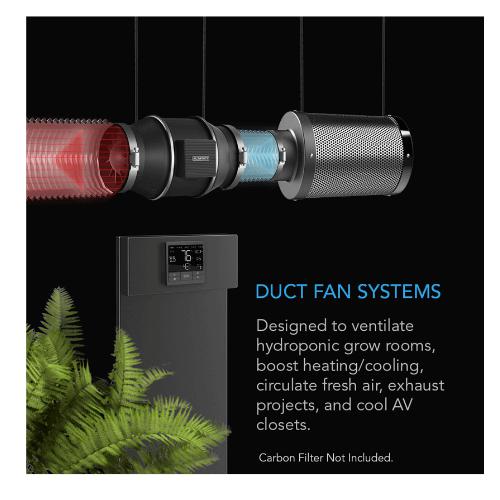 AC Infinity AI-CLT12 Cloudline T12 12-Inch Inline Duct Fan System with Temperature and Humidity Controller