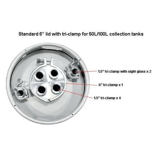 Across International 200L Dual Jacketed 316L Grade Stainless Steel Reactor