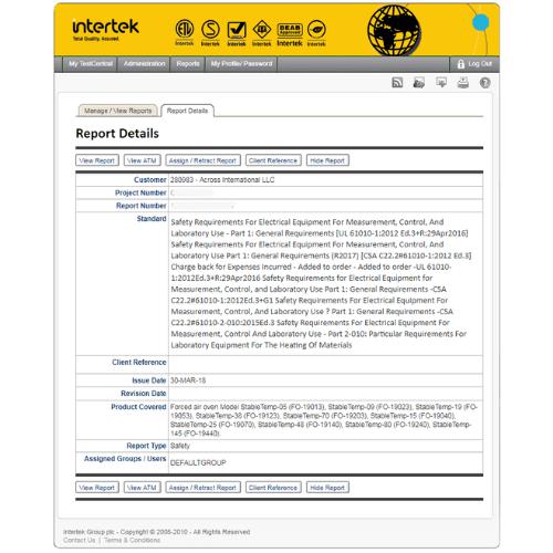 Across International 220V 8 Cu Ft Forced Air Convection Oven