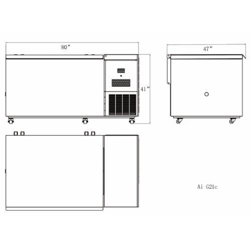 Across International 220V Glacier 21 Cu Ft Ultra Low Temp Chest Freezer