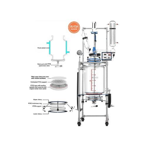 Across International 50L Single Jacketed Filter Glass Reactor
