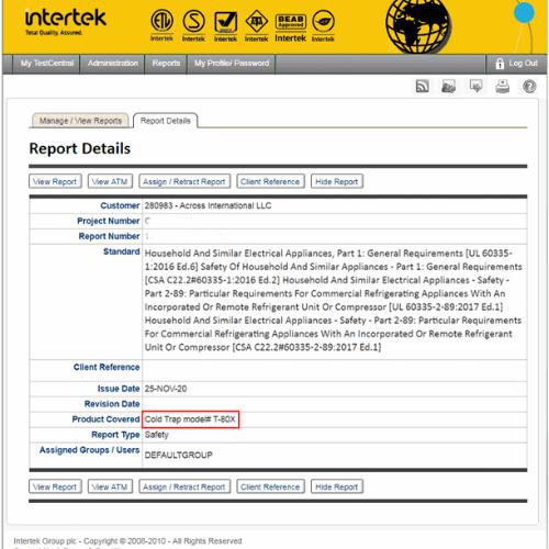 Across International 5L Capacity Cold Trap With KF25 Port