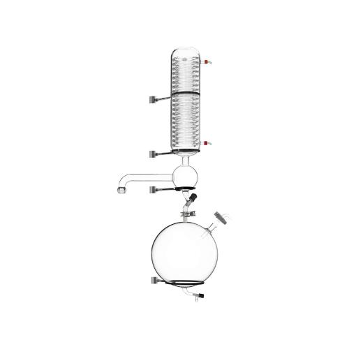 Across International Condenser Set With 20L Receiving Flask For Glass Reactor