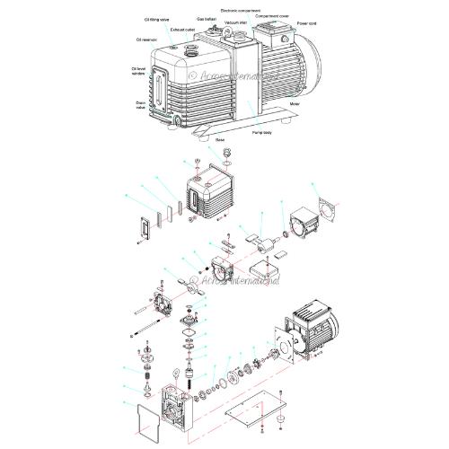 Across International SuperVac 5.6 CFM Corrosion Resist 2 Stage Pump