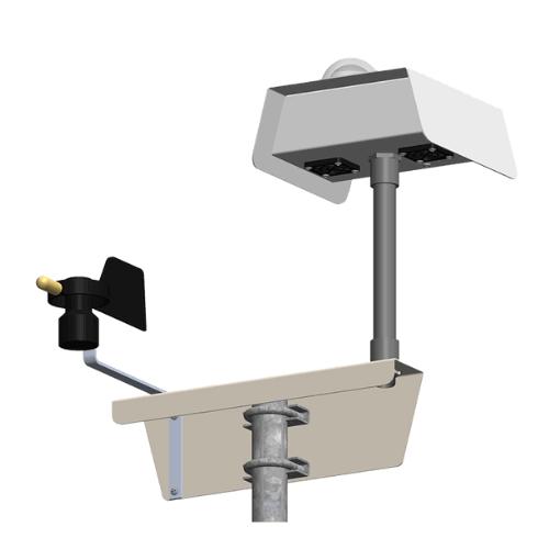 Agrowtek GrowControl SXW Digital Outdoor Weather Sensor With Pole Mounting Bracket Kit And Rain Sensor