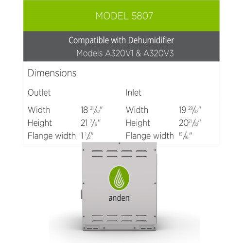 Get Free Shipping On The Anden A320V1 & A320V3 Model Dehumidifier Duct