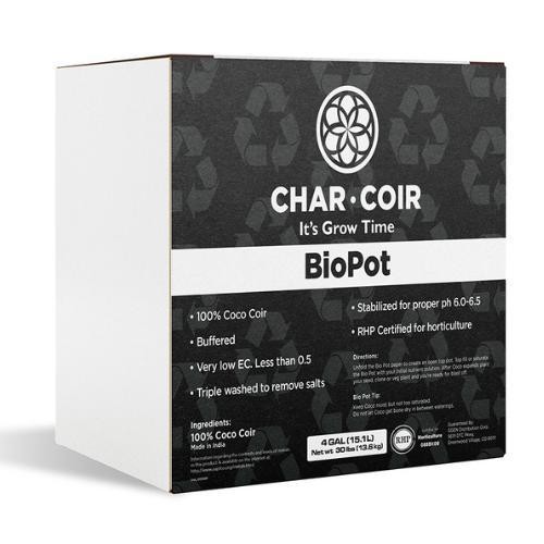 CharCoir 8L (2 Gallon) Biopot Coco Grow Bag (Pallet of 480 Bags)