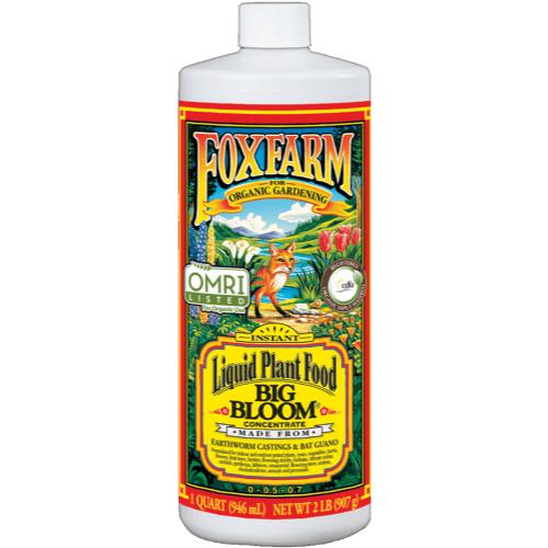 FoxFarm 1 Quart Big Bloom Liquid Concentrate Plant Food (Case of 36)