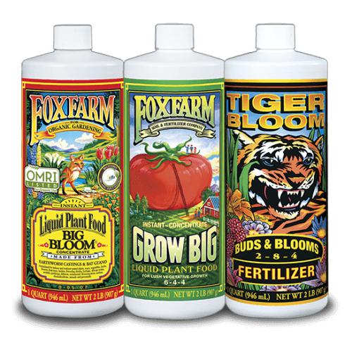 FoxFarm 3 Quart Soil Formula Nutrients Trio Fertilizer (Case of 4)