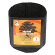 Gro Pro 1 Gallon Black Essential Round Fabric Pot (Case of 500)