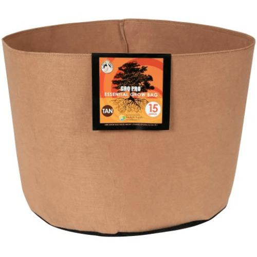 Gro Pro 15 Gallon Tan Essential Round Fabric Pot (Case of 96)