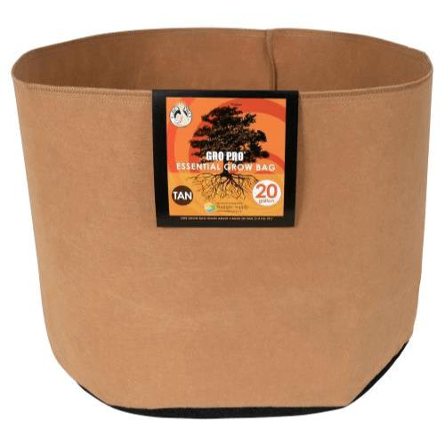 Gro Pro 20 Gallon Tan Essential Round Fabric Pot (Case of 84)