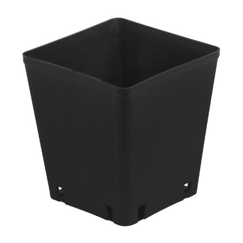 Gro Pro 5 x 5 x 5.25 Inch Black Plastic Square Pot (Pallet of 1000)