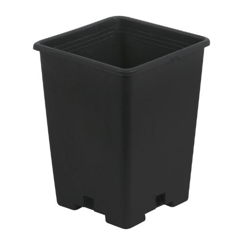 Gro Pro 5 x 5 x 7 Inch Black Plastic Square Pot (Pallet of 1000)