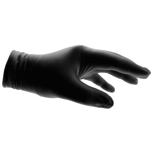 Grower's Edge 6 Mil XX-Large Black Powder Free Diamond Textured Nitrile Gloves (Box of 15)