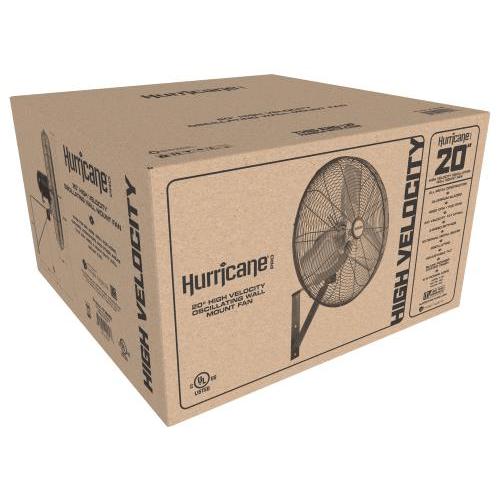 Hurricane 20 Inch Pro Commercial Grade Oscillating Wall Mount Fan (Pallet of 18)