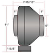 Hurricane 6 Inch 435 CFM Inline Fan (Case of 5)