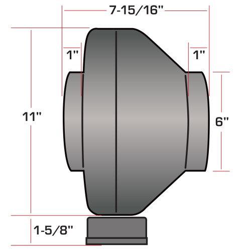 Hurricane 6 Inch 435 CFM Inline Fan (Case of 5)