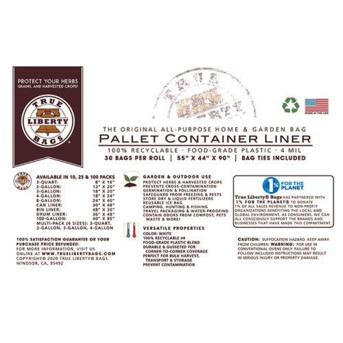 True Liberty 55 In x 44 In x 90 In Pallet Container Liners (Roll of 30)